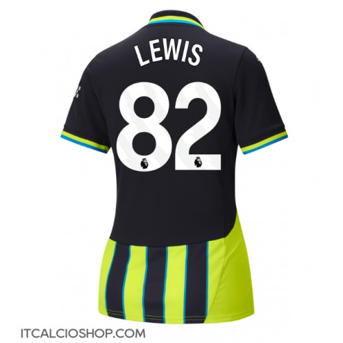 Manchester City Rico Lewis #82 Seconda Maglia Femmina 2024-25 Manica Corta